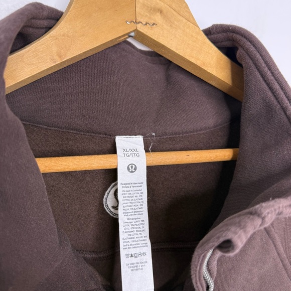 LULULEMON Espresso Scuba Oversized Funnel Neck Full Zip Sweatshirt - Picture 4 of 6